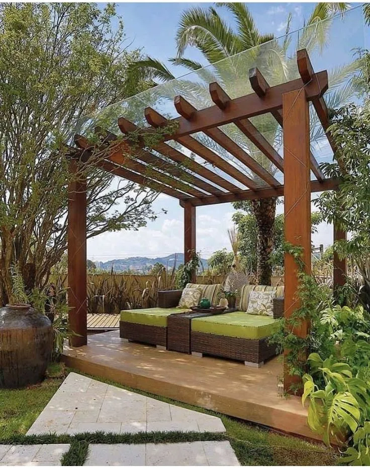 برجولات حدائق فاخرة في الخبر | برجولات جلسات خارجية شتوية