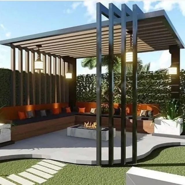 جلسات شتوية ساحرة في القطيف مع أجمل تصاميم البرجولات العصرية