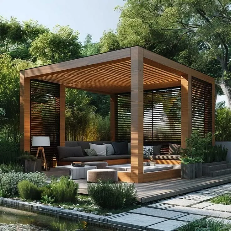 برجولات حدائق فاخرة في الخبر | برجولات جلسات خارجية شتوية