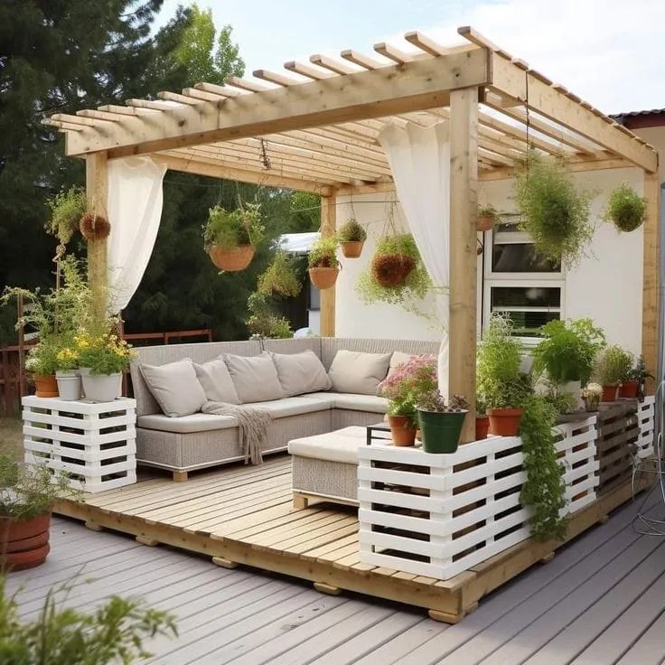 برجولات حدائق فاخرة في الخبر | برجولات جلسات خارجية شتوية